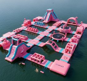 S472 Водный парк надувной в стиле фламинго