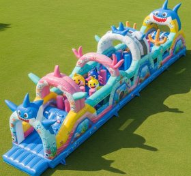 T7-4102 Надувная полоса препятствий в тематике Baby Shark