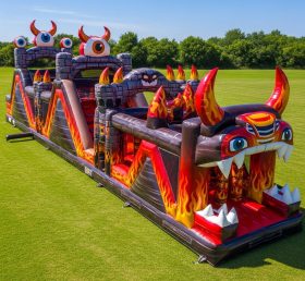 T7-4122 Полоса препятствий надувная в стиле Blaze Monster