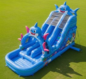T8-7123 Водная горка с надувной тематикой Baby Shark