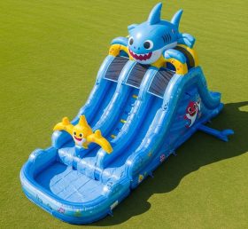 T8-7124 Водная горка надувная в стиле Baby Shark