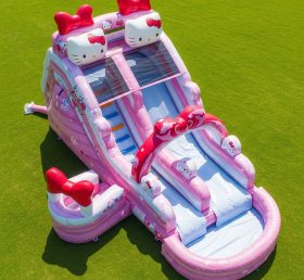 T8-7261 Надувная водная горка в стиле Hello Kitty