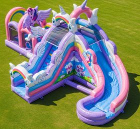 T8-7353 Надувная водная горка в стиле My Little Pony