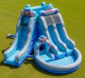 T8-7450 Водная горка надувная в стиле Shimmer & Shine