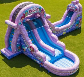 T8-7453 Надувная водная горка в стиле Shimmer & Shine