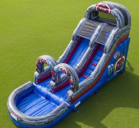 T8-7521 Водная горка надувная в стиле Мстителей
