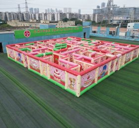 MAZE1-147 Надувной лабиринт в стиле Клубники со сливками