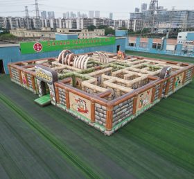 MAZE1-154 Надувной лабиринт в стиле Флинтстоунов