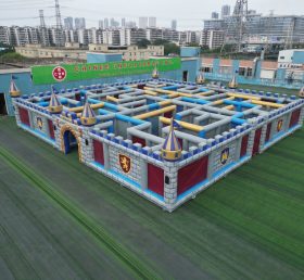 MAZE1-28 Надувной лабиринт в стиле Королевства замков