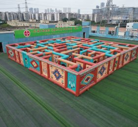 MAZE1-4 Надувной лабиринт в индейском стиле