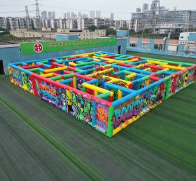 MAZE1-65 Надувной лабиринт в граффити-стиле