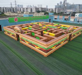 MAZE1-68 Надувной лабиринт в гамбургерной тематике