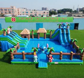 Pool3-756 Водный парк с бассейном в стиле Лило и Стич