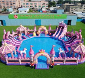 Pool3-771 Водный парк с бассейном в тематике принцессы