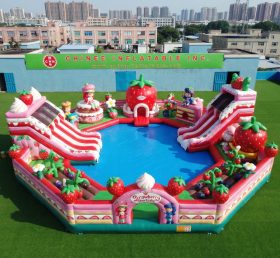 Pool3-779 Водный парк в стиле Клубничного пирога