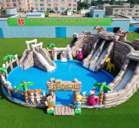 Pool3-782 Водный парк бассейна в стиле Флинтстоунов