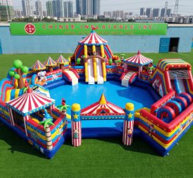 Pool3-798 Водный парк бассейна в цирковом стиле