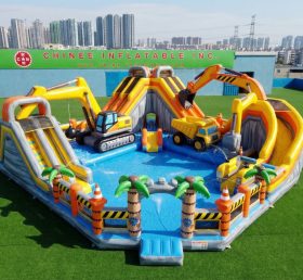 Pool3-802 Водный парк с бассейном в тематике экскаватора