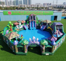 Pool3-811 Водный парк с бассейном в стиле Волшебного леса