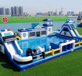 Pool3-819 Водный парк-бассейн в тематике полицейского участка