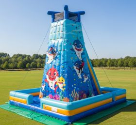 T11-4132 Надувная скалодром с тематикой Baby Shark