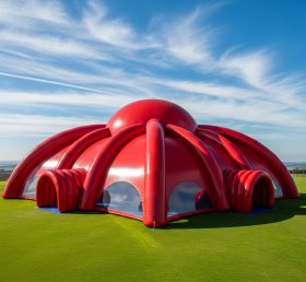 Tent1-6022 гигантская красная надувная купольная палатка