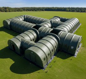 Tent1-6202 модульная многотоннельная надувная палатка в военном стиле