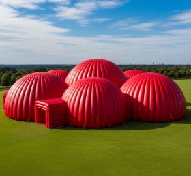 Tent1-6205 Гигантский красный надувной купол