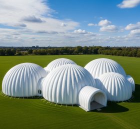 Tent1-6232 Белый купольный кластер надувной купол
