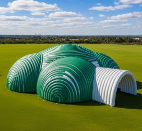 Tent1-6251 зеленый ребристый купольный надувной купол