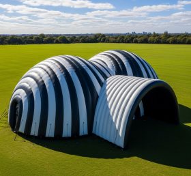 Tent1-6261 Полосатый Тоннель Надувной Купол