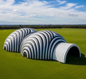 Tent1-6263 Полосатый тоннель надувной купол