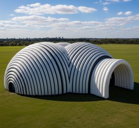 Tent1-6265 Полосатый арочный туннель надувной купол