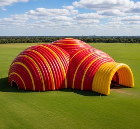 Tent1-6266 Красно-жёлтый тоннель надувной купол