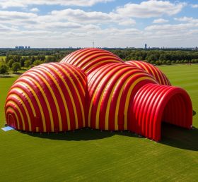 Tent1-6270 Красно-жёлтый надувной купол