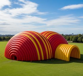 Tent1-6272 Полосатый арочный надувной купол