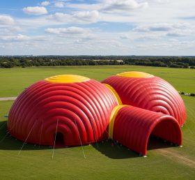 Tent1-6273 Надувной купол в красно-жёлтой тематике