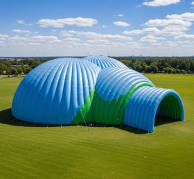 Tent1-6277 Синяя пузырчатая надувная купольная палатка