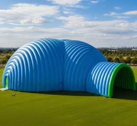 Tent1-6280 Синий ребристый арочный надувной купол