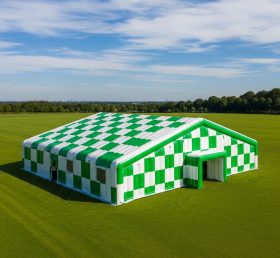 Tent1-6419 Зелено-белая надувная прямоугольная палатка