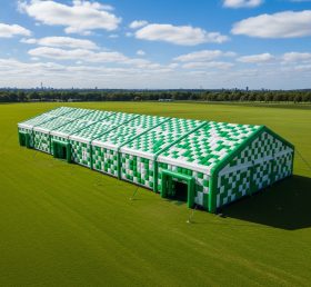 Tent1-6420 Зелёно-белая надувная прямоугольная палатка
