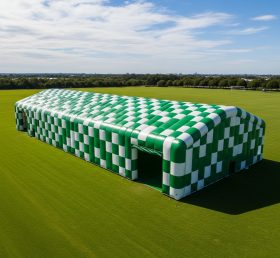Tent1-6421 зеленый белый надувной прямоугольный шатер