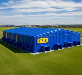 Tent1-6435 Надувная палатка IKEA синяя-желтая