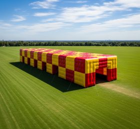 Tent1-6527 Красно-жёлтая надувная прямоугольная конструкция
