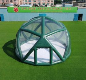 Tent1-5049D Тёмно-зелёная сферическая надувная пузырьковая палатка