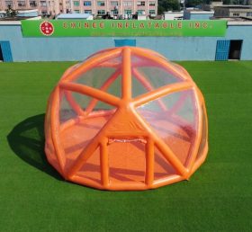 Tent1-5049I Оранжевая сферическая конструкция надувной пузырчатый шатер