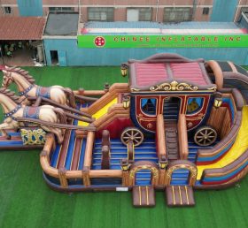 GF3-582 Надувной парк в тематике кареты с лошадьми