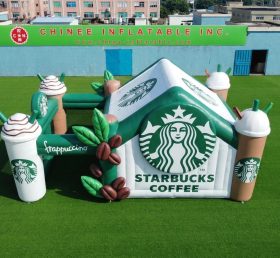 Tent1-7283 рекламная надувная палатка Starbucks