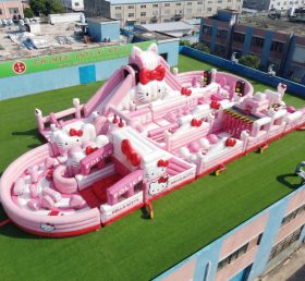 CR2-499 Тематическая надувная полоса препятствий Hello Kitty Сложный забег