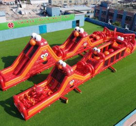 CR2-606 Надувная полоса препятствий гигантская в стиле «Tickle Me Elmo» сложный забег